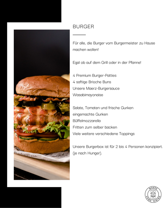 Maerz Burger Box vom Burgermeister für 2 bis 4 Personen